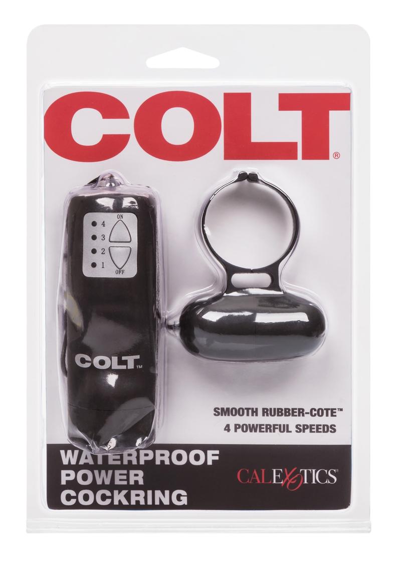 Colt Waterproof Power Vibrating Cock Ring - Black