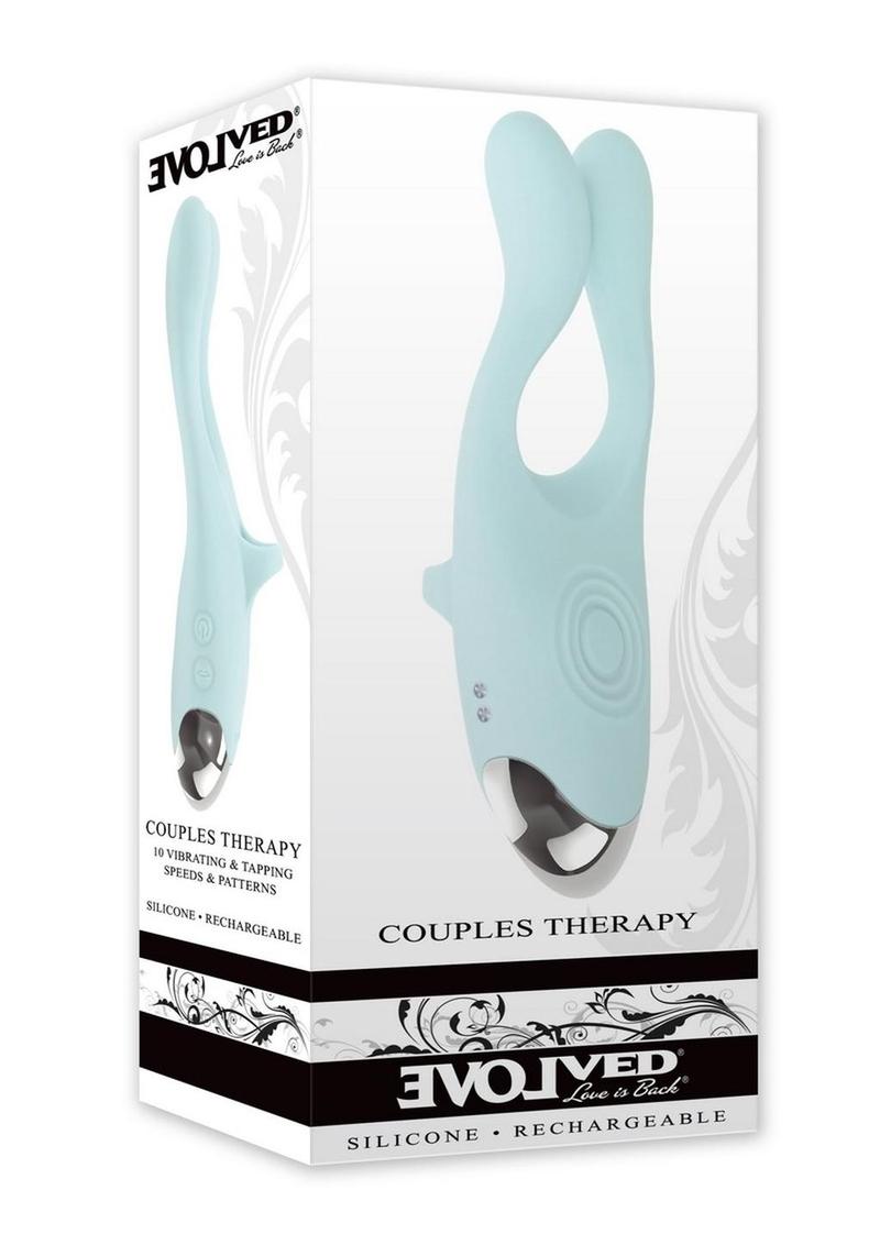 Couples Therapy Rechargeable Silicone Vibrator - Green