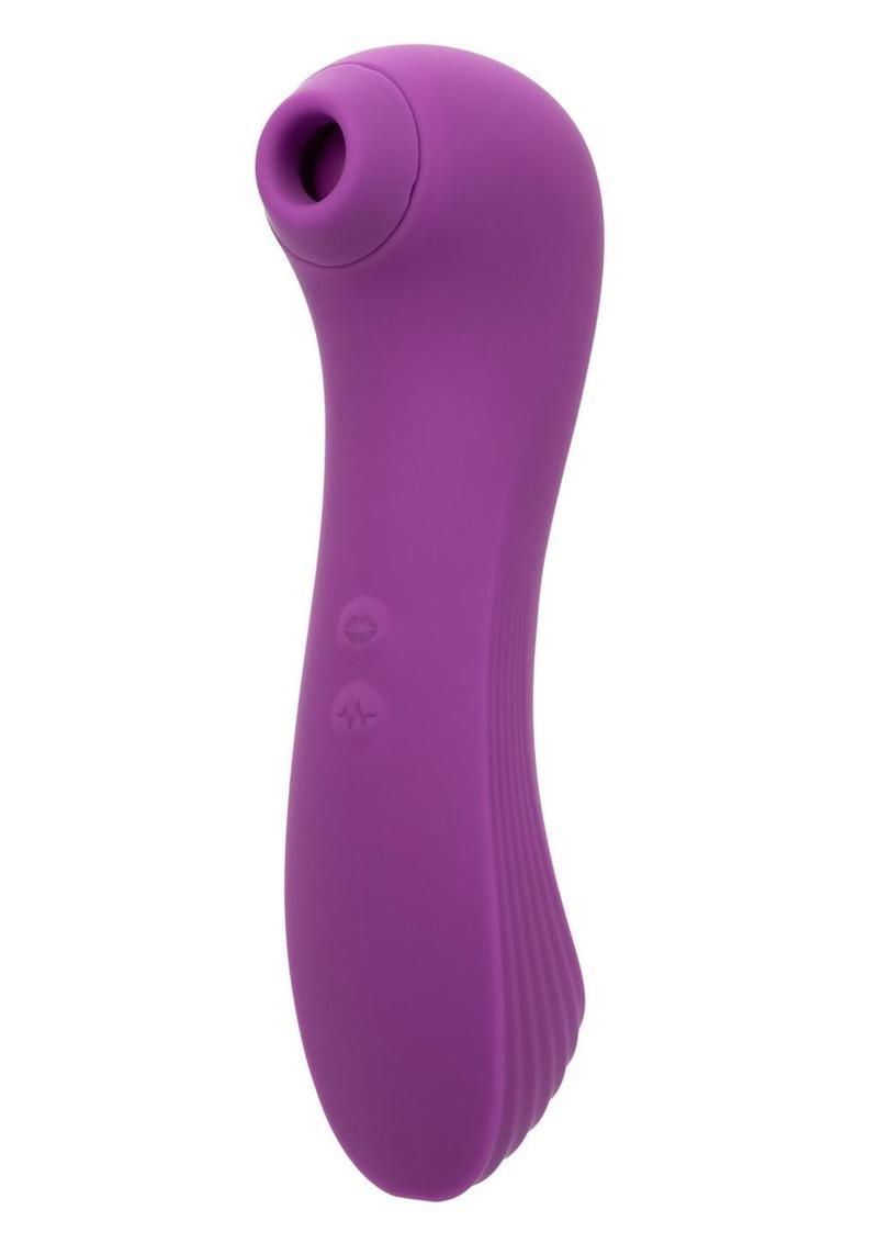 Couture Collection Dual Pleasure Wand Rechargeable Silicone Massager - Purple