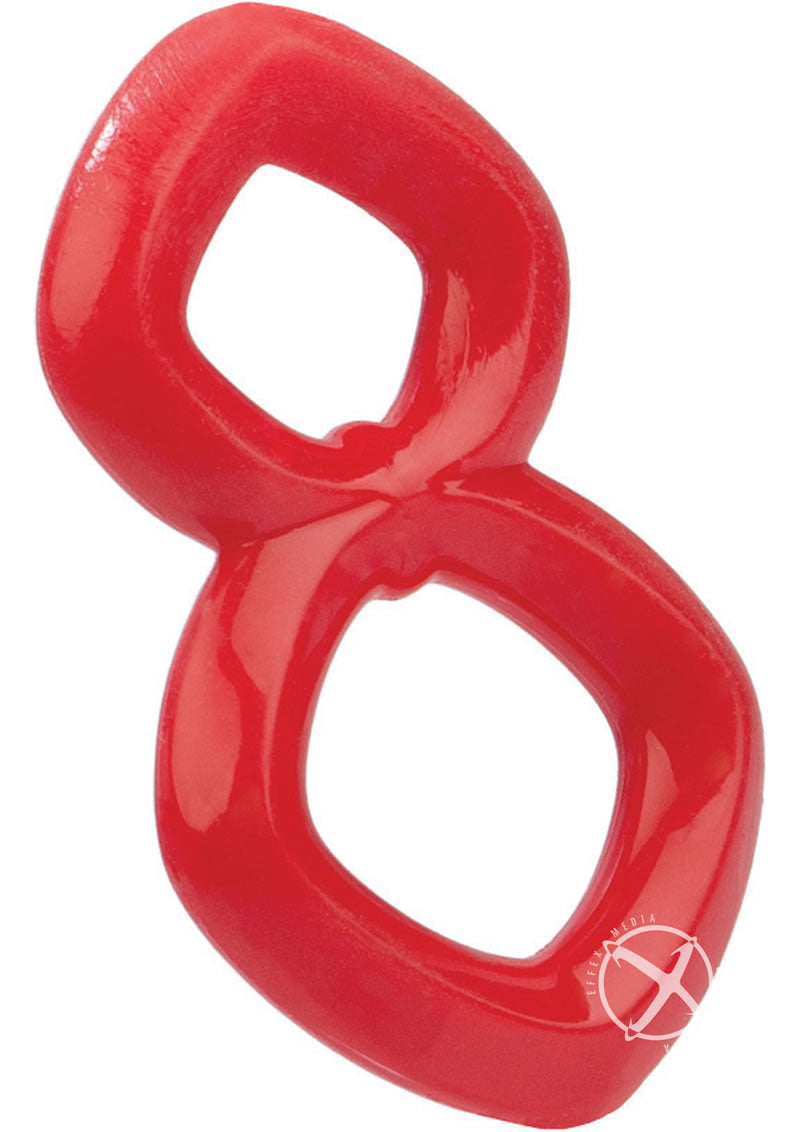 Crazy 8 Cock Ring - Red