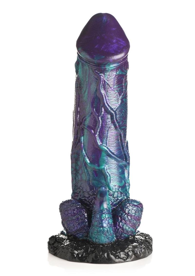 Creature Cocks Dino Dick Dinosaur Silicone Dildo - Extra Large - Purle