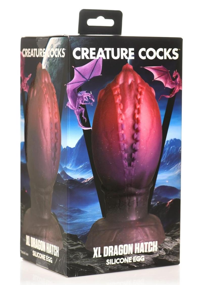 Creature Cocks Dragon Hatch Silicone Egg - Multicolor - XLarge