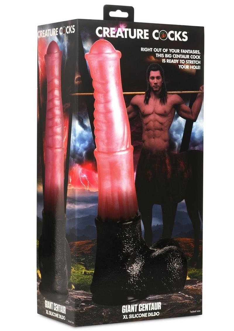 Creature Cocks Girant Centaur XL Silicone Dildo - Black/Pink