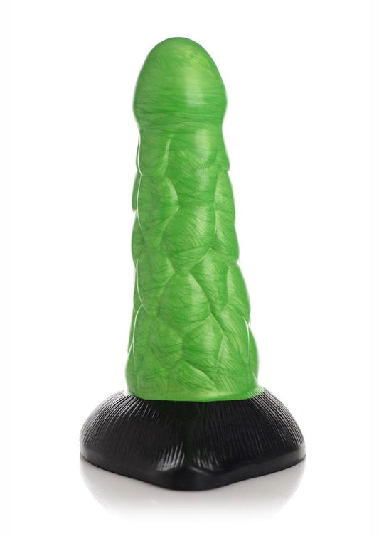 Creature Cocks Radioactive Reptile Silicone Dildo - Green - 7.5in