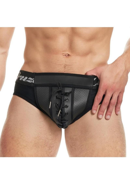 Cruze Kick-Off Lace Up Brief - Black - Medium/Small