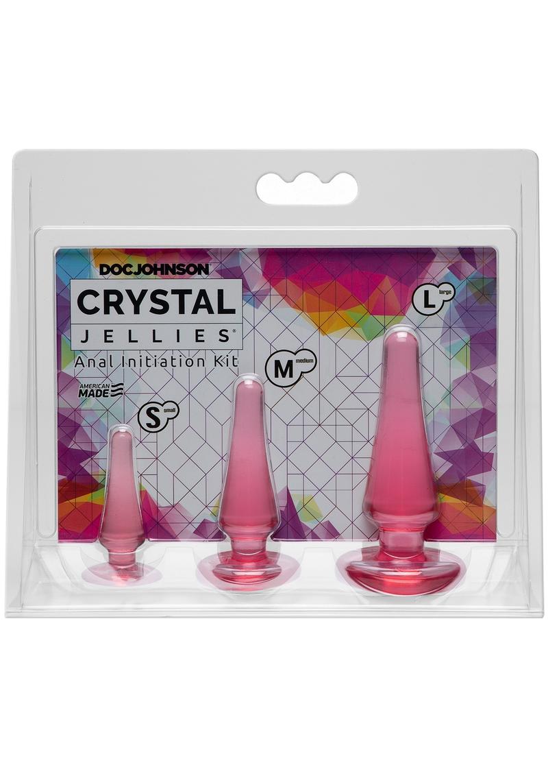 Crystal Jellies Anal Initiation - Pink - 3 Piece Kit