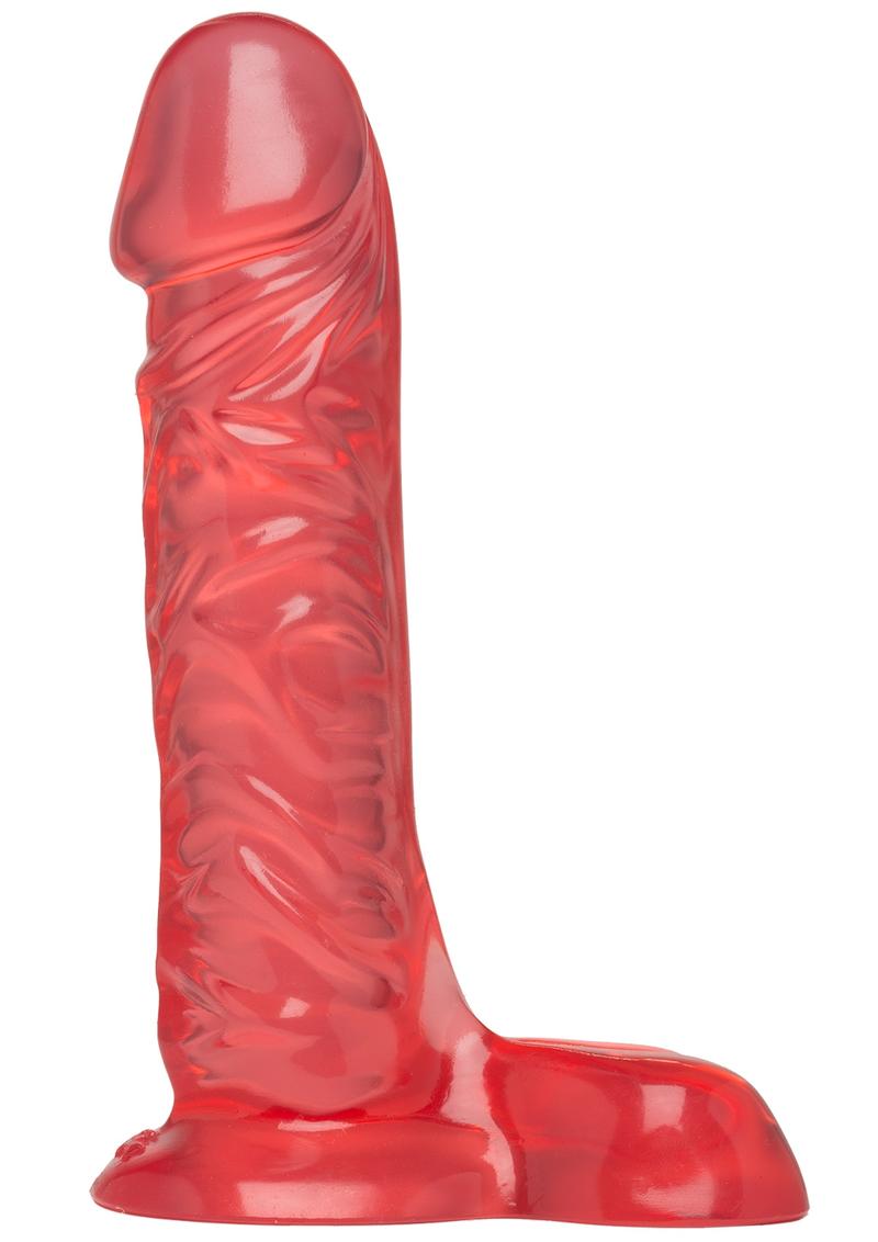 Crystal Jellies Ballsy Super Dildo - Pink - 7in