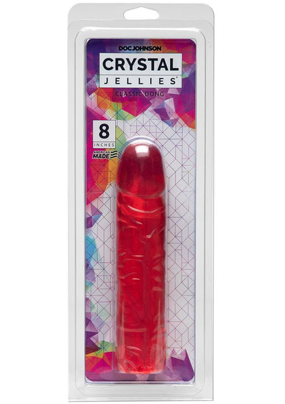 Crystal Jellies Classic Dildo - Pink - 8in