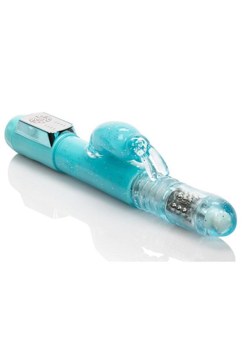 Dazzle Xtreme Thruster Beaded Rabbit Vibrator Waterproof - Blue