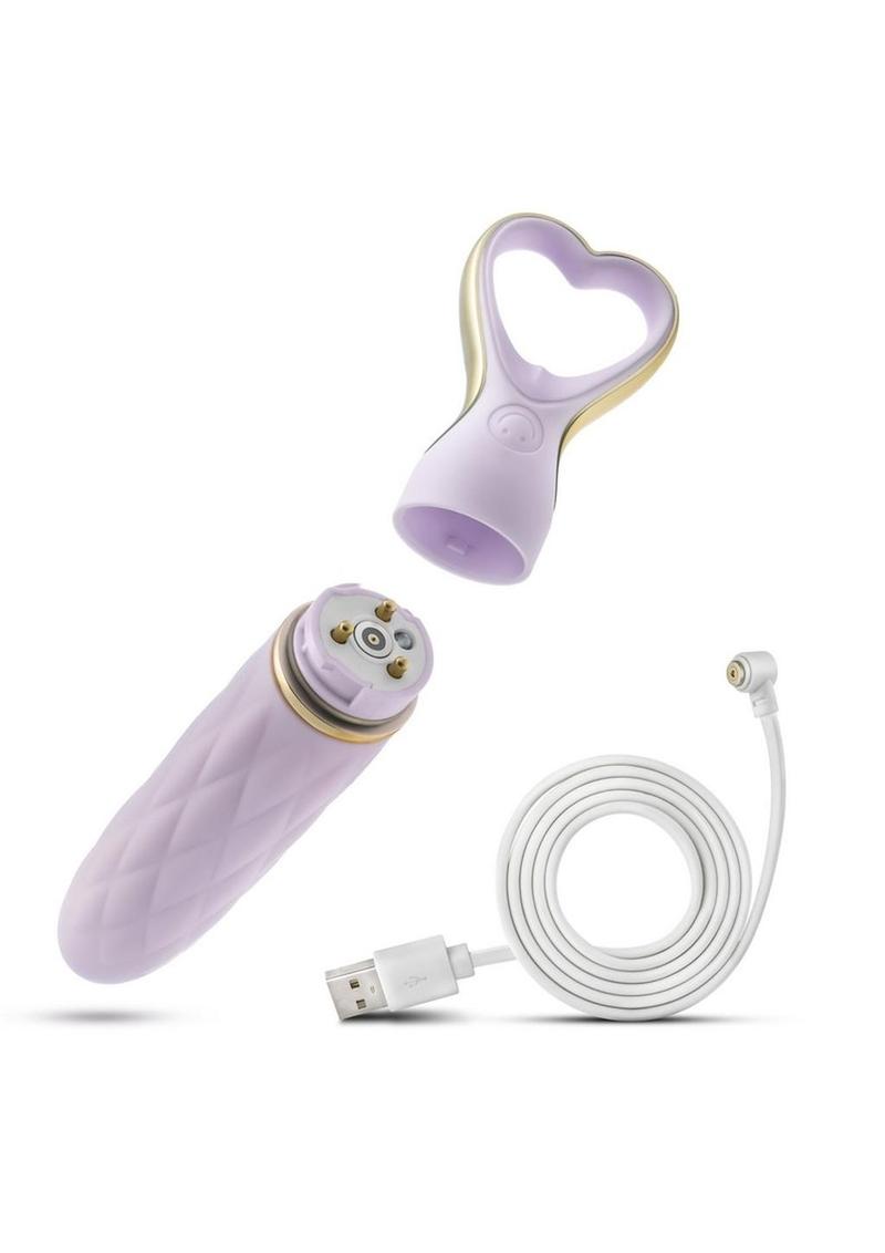 Delice Heartthrob Rechargeable Silicone Vibrator - Lavender Love - Purple