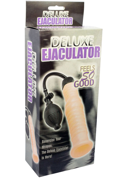 Deluxe Ejaculator Masturbator with Bulb - Vanilla