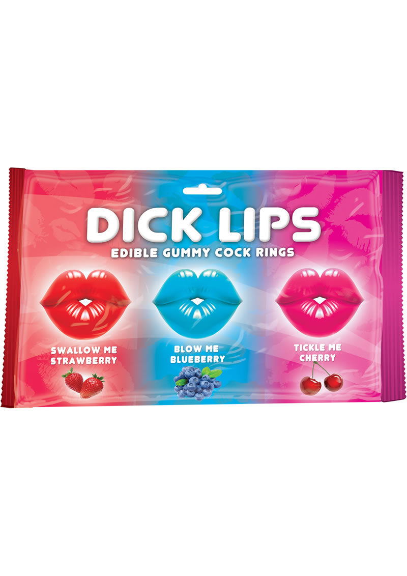 Dick Lips Edible Gummy Cock Rings - 3 Pack