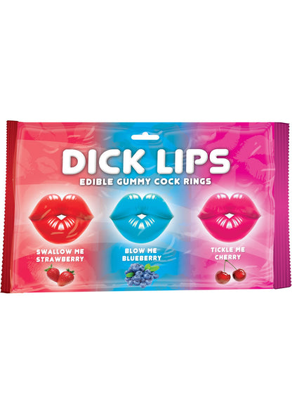 Dick Lips Edible Gummy Cock Rings - 3 Pack