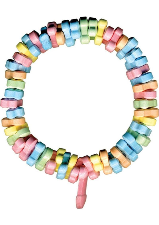 Dicky Charms Multi Flavored Penis Shaped Candy In A Super Stretch Necklace - Multicolor