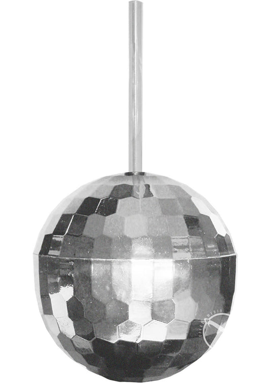 Disco Ball Plastic Cup with Straw Holds - 12oz