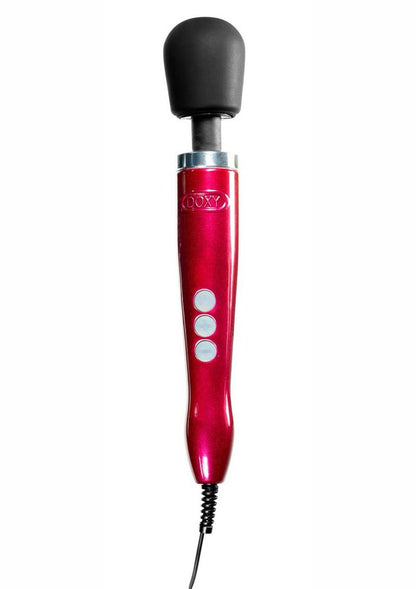 Doxy Die Cast Wand Metal Plug-In Vibrating Body Massager - Metal/Red