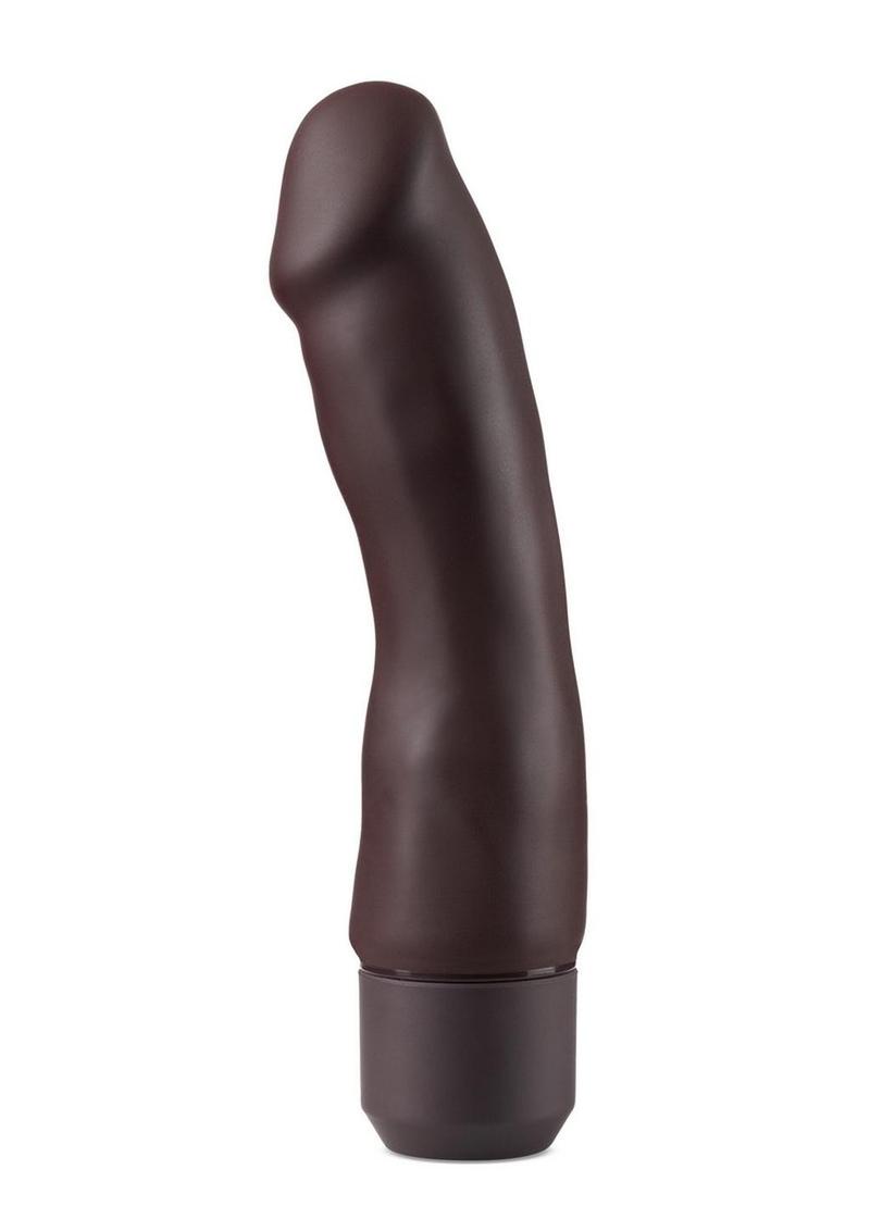 Dr. Skin Silicone Dr. Steve Vibrating Dildo - Chocolate - 7in