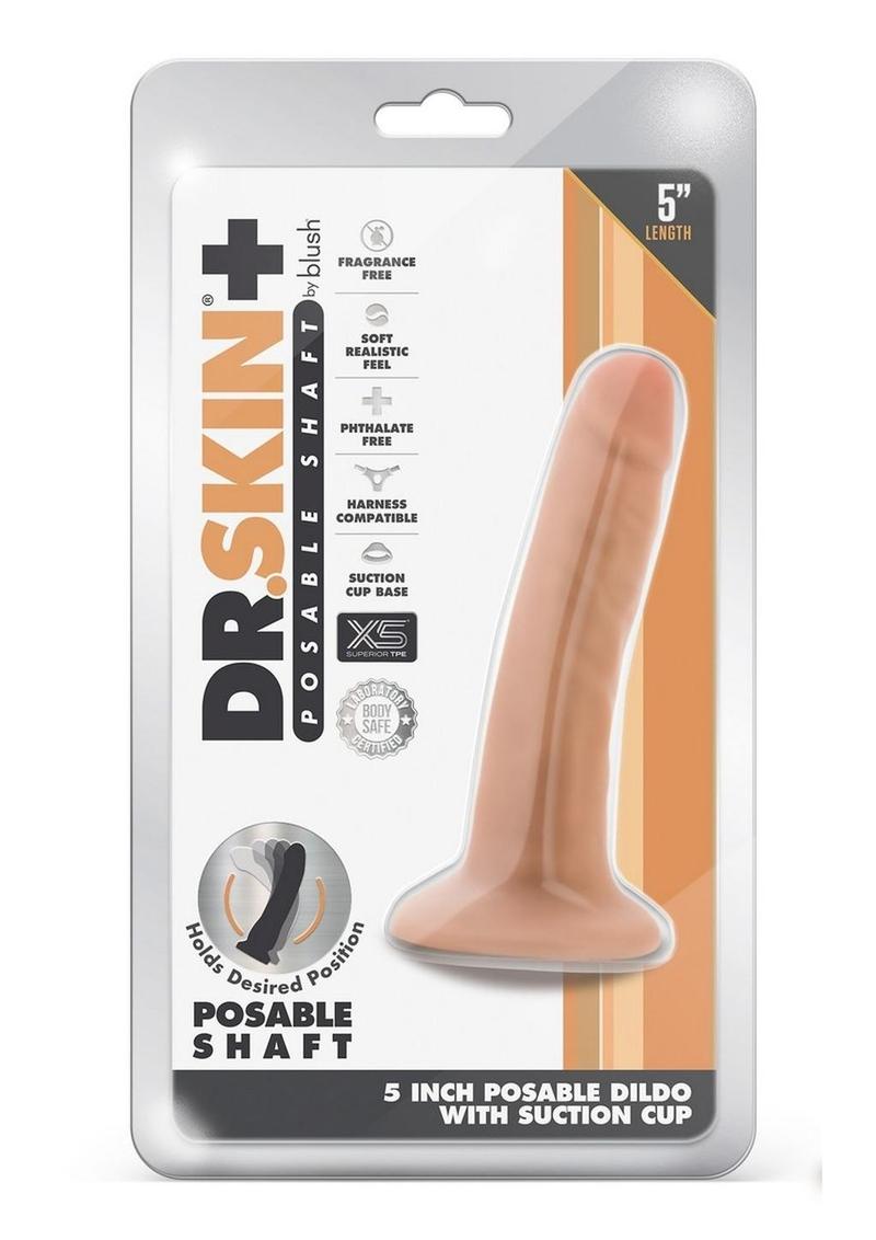 Dr. Skin Plus Posable Dildo - Vanilla - 5in