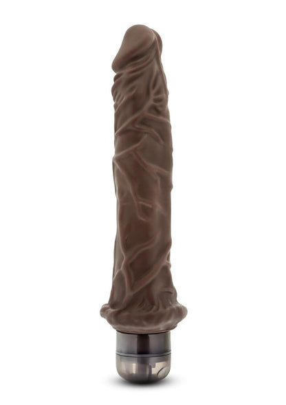 Dr. Skin Cock Vibe 8 Vibrating Dildo - Chocolate - 9.75in