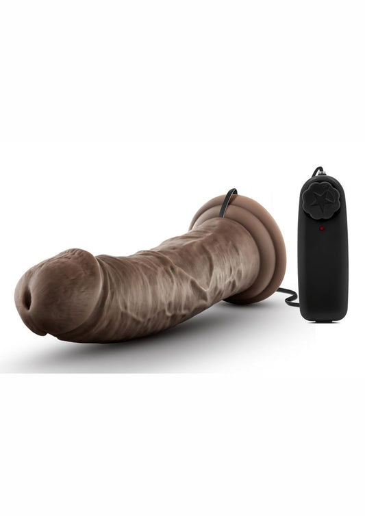 Dr. Skin Dr. Joe Vibrating Dildo with Remote Control - Chocolate - 8in