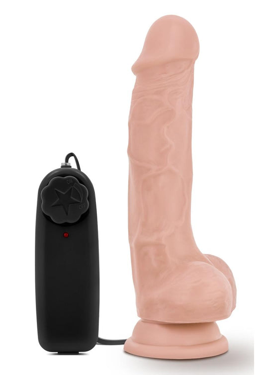 Dr. Skin Dr. Tim Vibrating Dildo with Remote Control - Vanilla - 7.5in