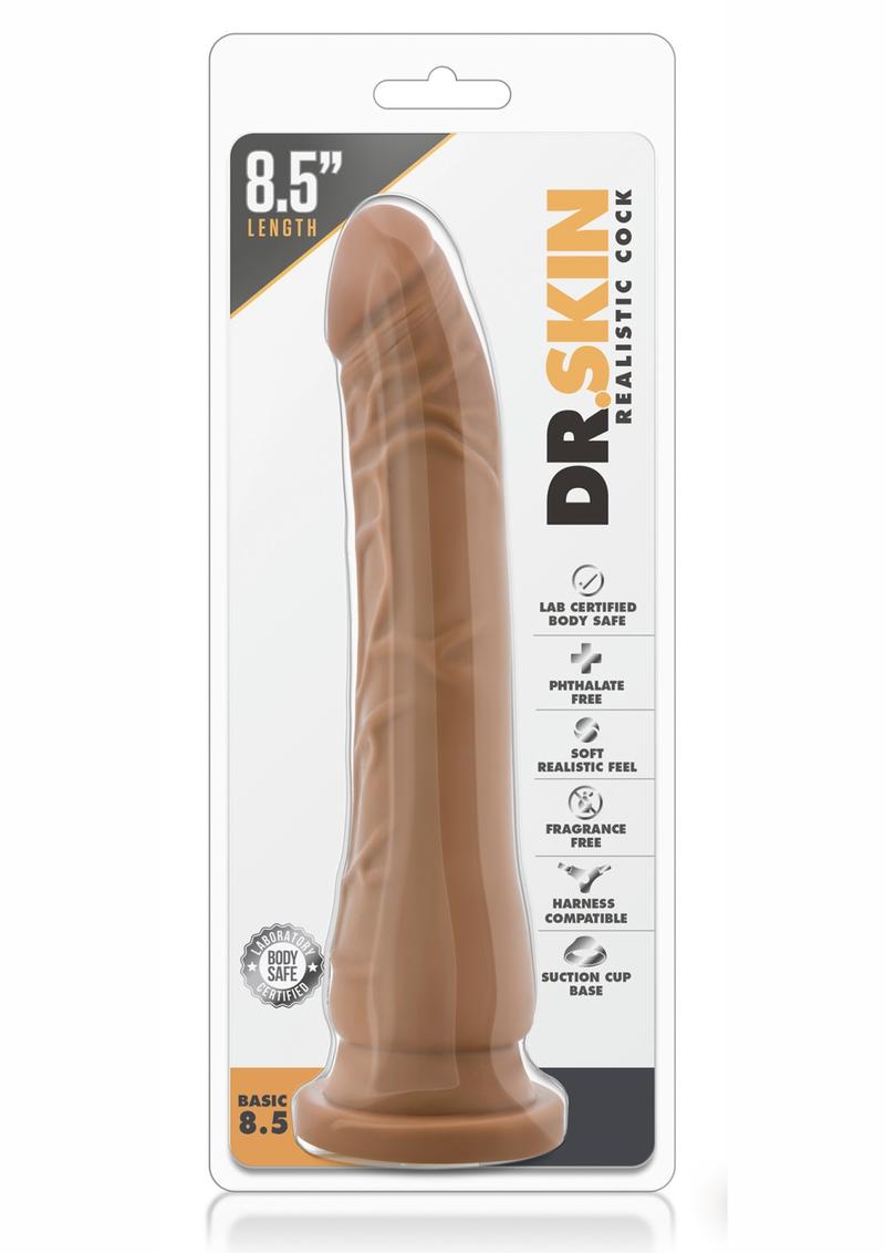 Dr. Skin Realistic Cock Basic 8.5 Dildo - Caramel - 8.5in