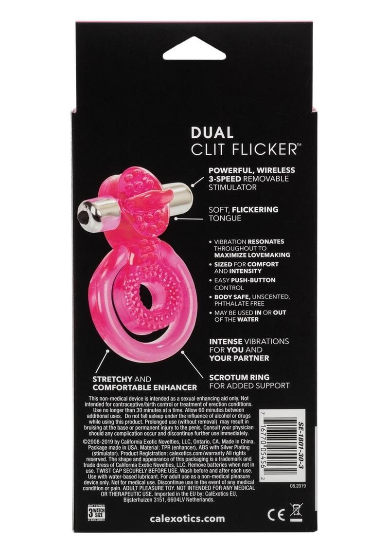 Dual Clit Flicker with Removable Waterproof Stimulator