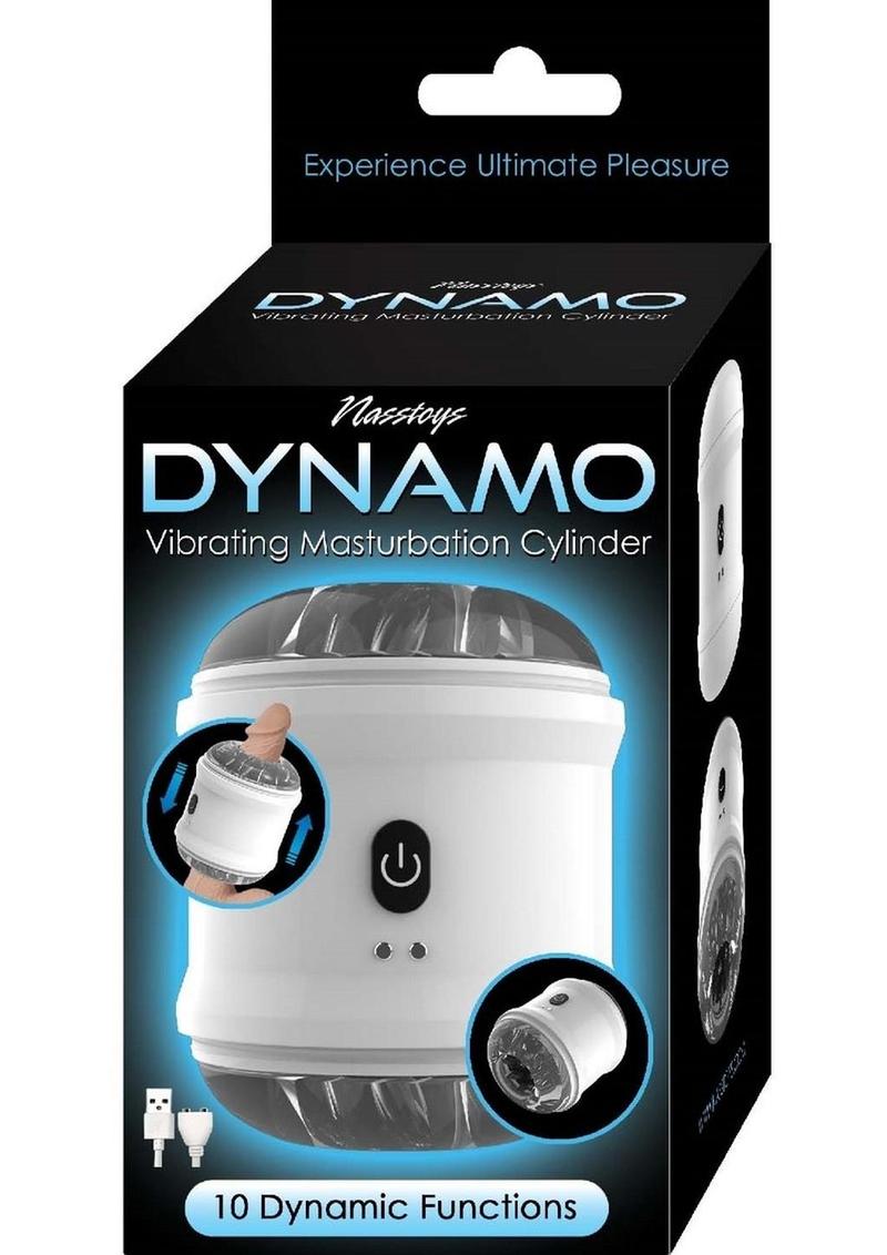 Dynamo Rechargeable Dual End Vibrating Masturbator Cup - White