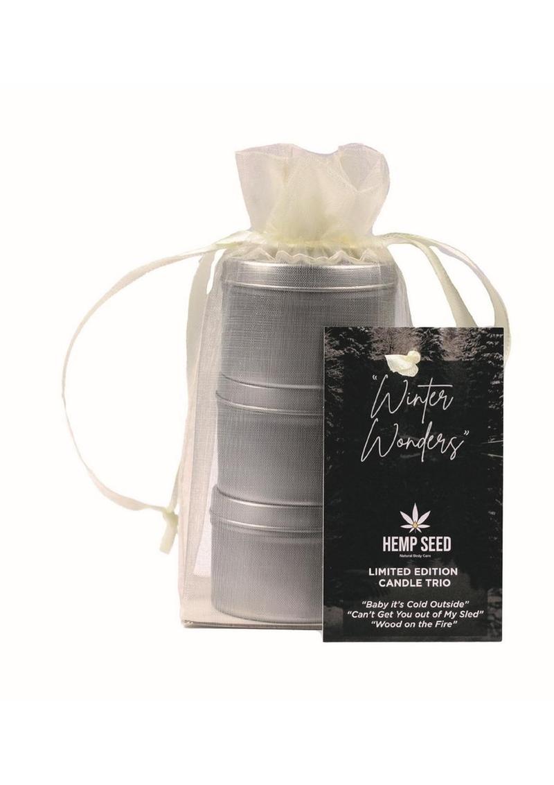 Earthly Body 2023 Hemp Seed Holiday Candle Trio