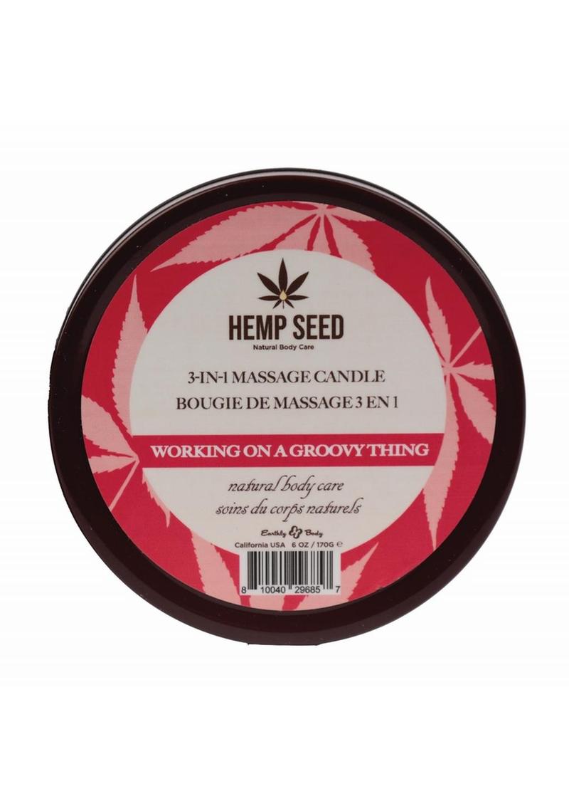 Earthly Body Hemp Seed 3 In 1 Massage Candle - Working On A Groovy Thing