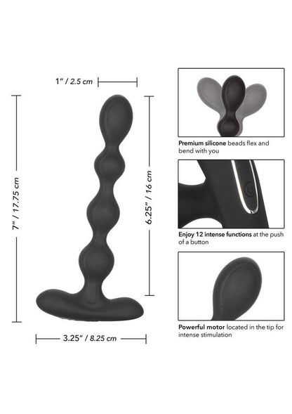 Eclips Slender Beads Silicone Flexible USB Rechargeable Anal Beads Probe Waterproof