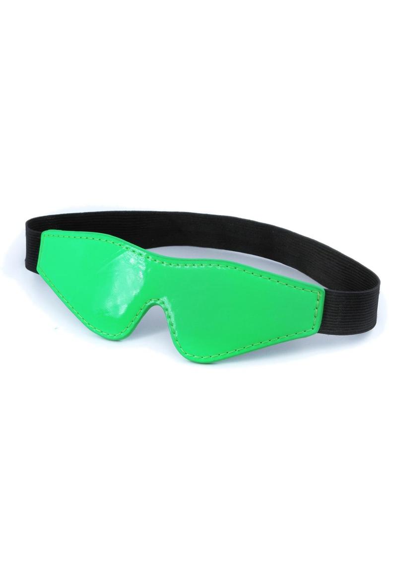 Electra Play Things Pu Leather Blindfold - Green