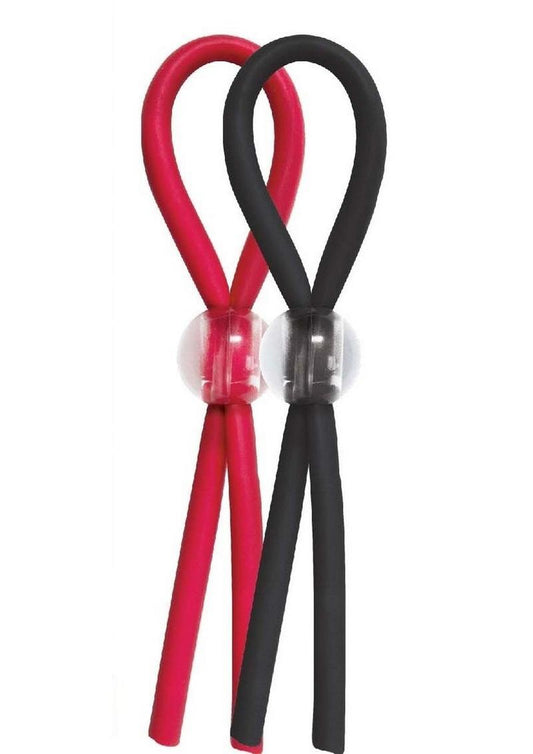 Enhancer Silicone Cockties - Black/Red