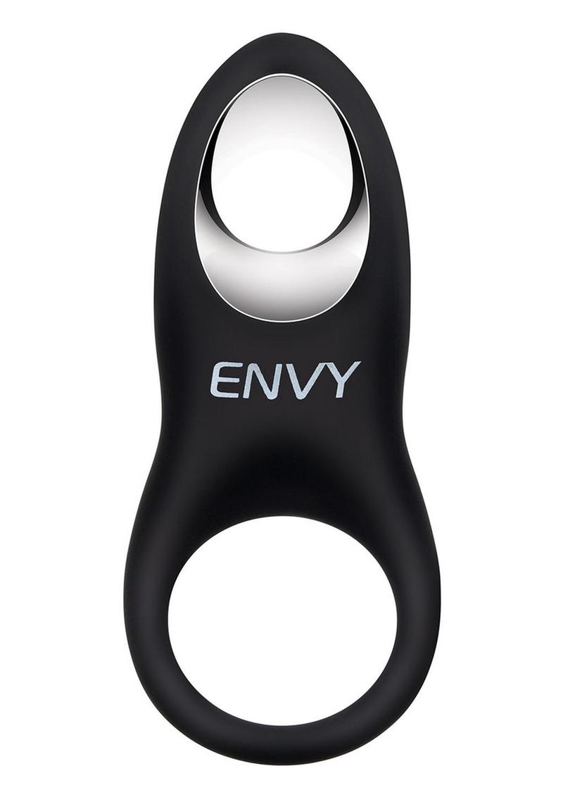 Envy Toys Imprint Textured Rechargeable Silicone Stamina Ring - Black