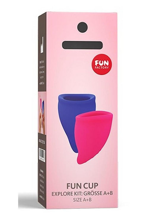 Explore Kit Silicone Menstrual Cup Set - A/B - Pink/Ultramarine - Blue/Pink