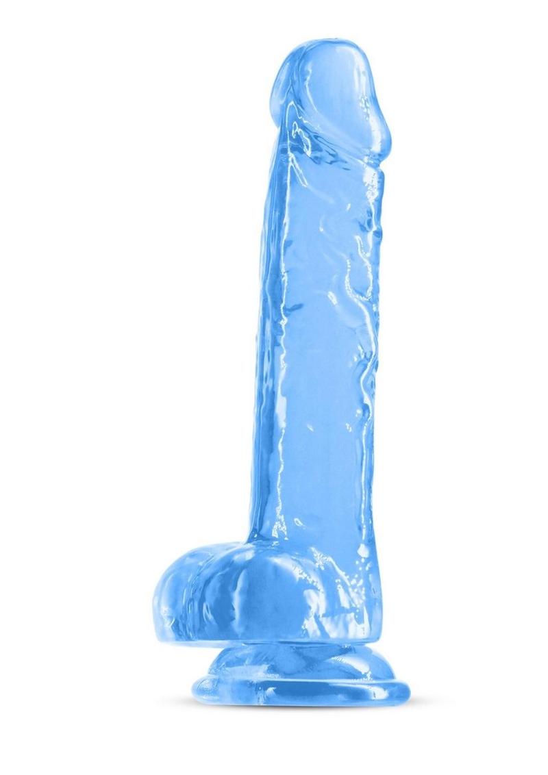 Fantasia Ballsy Dildo - Blue/Clear - 6.5in