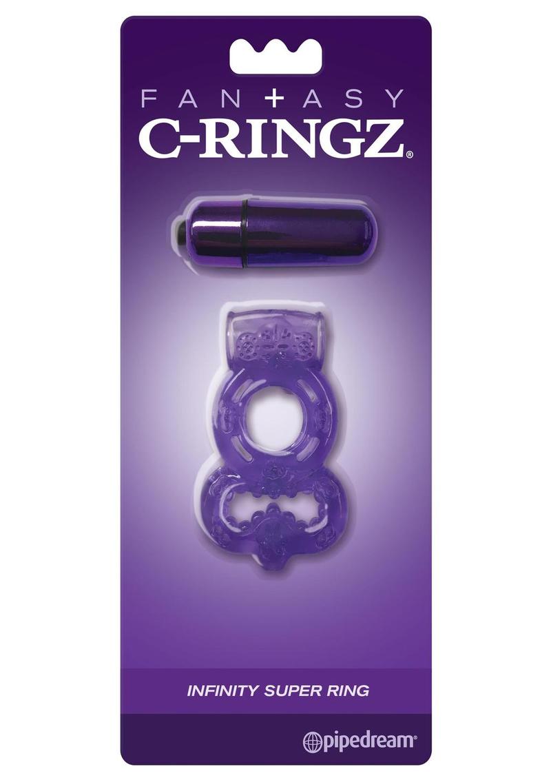 Fantasy C-Ringz Infinity Super Cock Ring with Bullet - Purple