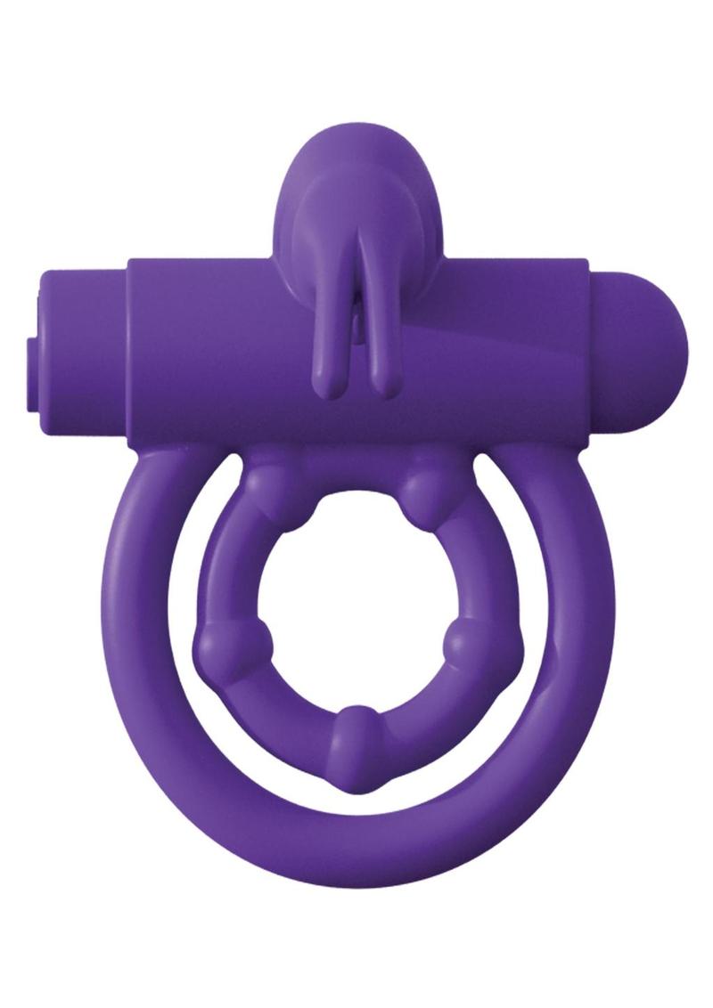 Fantasy C-Ringz Silicone Rabbit Ring Cock Ring with Remote Control - Purple