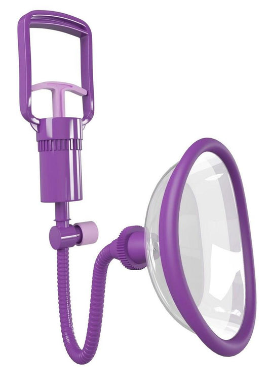 Fantasy For Her Manual Pussy Pump - Clear/Purple