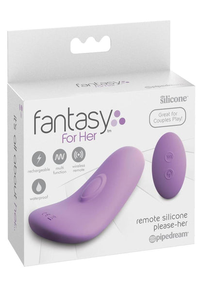 Fantasy For Her Remote Please Her Silicone Rechargeable Waterproof Panty Vibe - Purple