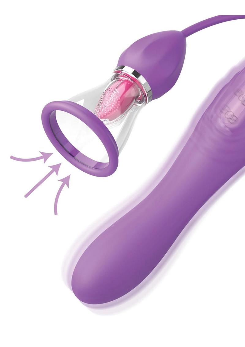 Fantasy For Her Ultimate Pleasure Max Rechargeable Silicone Vibrator with Clitoral Stimulator