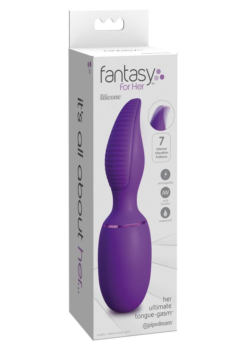 Fantasy For Her Ultimate Tongue-Gasm Vibrator Waterproof Rechargeable - Purple