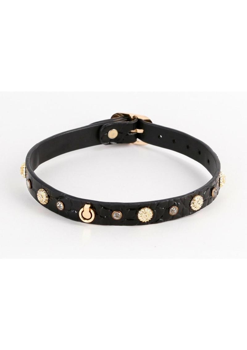 Fetish and Fashion Alina Collar - Black/Gold