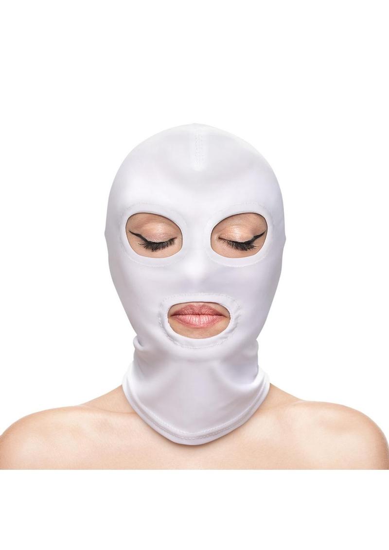 Fetish and Fashion Eyes Andamp; Mouth Hood - White - One Size