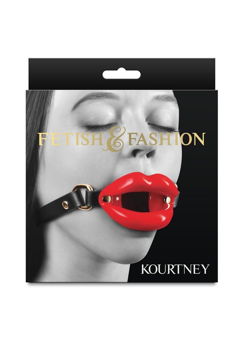 Fetish and Fashion Kourtney Silicone Ball Gag - Black/Red