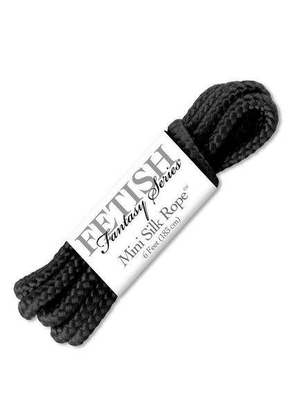 Fetish Fantasy Mini Silk Rope - Black - 6ft