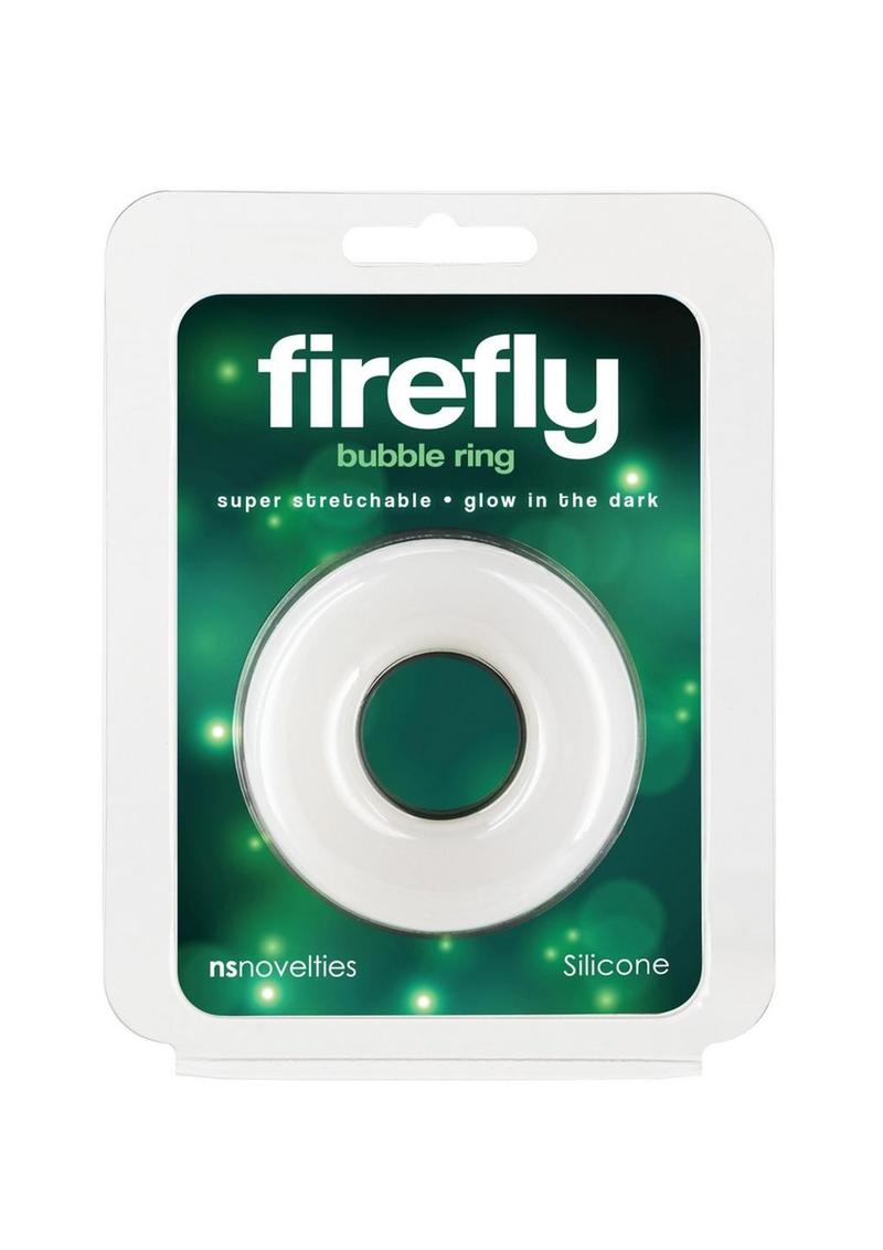 Firefly Bubble Ring Glow In The Dark Cock Ring - Glow In The Dark/White - Large