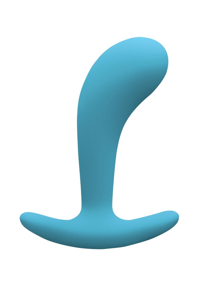 Firefly Contour Plug Silicone Butt Plug - Blue/Glow In The Dark - Medium