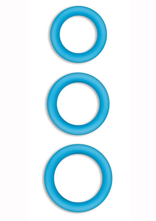 Firefly Halo Small Silicone Cock Ring - Blue/Glow In The Dark - Small