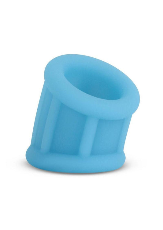 Firefly Suave Glow In The Dark Ball Stretcher Cock Ring - Blue/Glow In The Dark